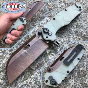 Wander Tactical - Hurricane Lava Flow - Finition Bronze et G10 Jade - couteau pliant