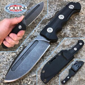 Andre De Villiers ADV - Harpoon Black Fixed knife - Black G10 - couteau