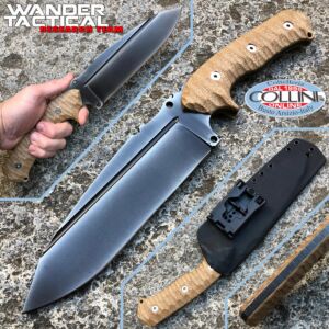 Wander Tactical - Smilodon Iron Washed and Brown Micarta - couteau