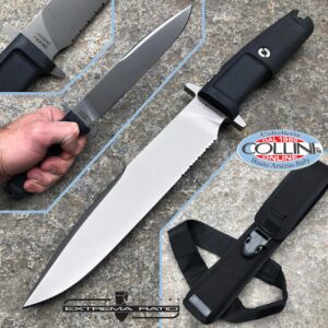Extremaratio - Venom Stone Washed Half Serrated Knife - couteau
