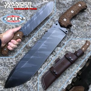 Wander Tactical - Godfather - Icebrush & Brown Wood - Couteau personnalisé