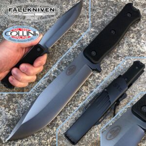 Fallkniven - Couteau de survie S1xb, noir - Acier SanMai CoS - Couteau