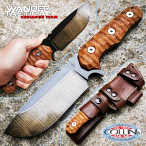 Wander Tactical - Lynx - Raw Dual Tone & Micarta Desert - couteau sur mesure