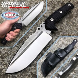 Wander Tactical - Couteau Uro - SanMai V-Toku2 & Black Micarta - couteau personnalisé