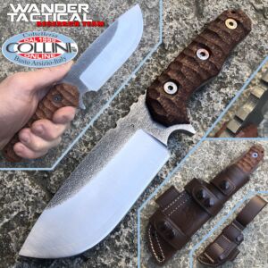 Wander Tactical - Couteau Lynx - SanMai V-Toku2 & Brown Micarta - couteau personnalisé