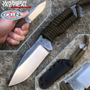 Wander Tactical - Raptor knife - SanMai V-Toku2 & OD green Paracord - couteau personnalisé