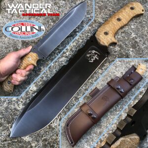 Wander Tactical - Godfather couteau - Iron Washed & Desert Micarta - Version Standard