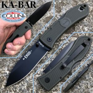 Ka-Bar - Couteau Dozier Folding Hunter 4062FG - Green Zytel Handle - couteau