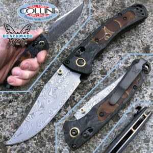 Benchmade - Mini Crooked River 15085-201 Axis Lock Knife - Gold Edition - couteau