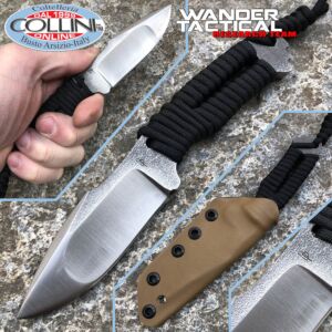 Wander Tactical - Raptor compound knife - SanMai V-Toku2 & OD black Paracord - couteau personnalisé