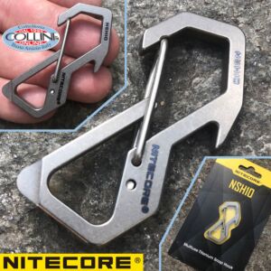 Nitecore - NSH10 EDC Multiuse Titanium Snap Hook - mousqueton - outil