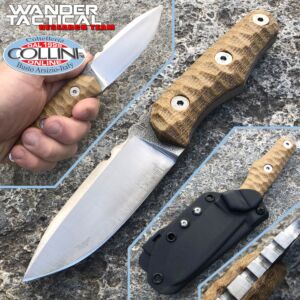 Wander Tactical - Couteau Scrambler - SanMai V-Toku2 & Desert Micarta - coltello custom