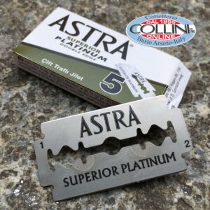 Astra Superior Platinum - 5 lames en acier inoxydable pour rasoirs de sûreté et rasettes - lame de rasoir
