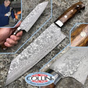 Takeshi Saji - Couteau Bunka Chef 180mm avec Manche Desert Ironwood - SPG2 Damas - couteau de cuisine