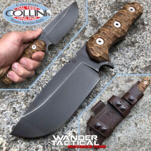 Wander Tactical - Couteau Lynx Iron Washed & Micarta Desert - couteau personnalisé