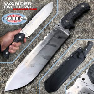 Wander Tactical - Godfather knife -Tiger - Icebrush & Black Micarta - couteau personnalisé