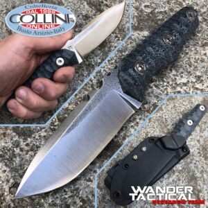 Wander Tactical - Couteau Scrambler - SanMai V-Toku2 & Black Micarta - couteau personnalisé