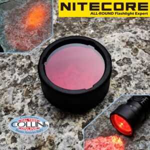 Nitecore - NFR25 - Filtre Rouge 25mm pour P10 V2, MH12 V2 et MH12S - Accessoires Torches Led