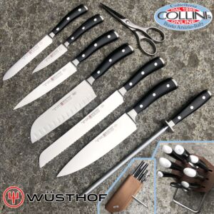 Wusthof Germany - Classic Ikon - Bloc à couteaux 8 pièces - marron foncé - 9882 - couteaux de cuisine