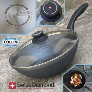 Swiss Diamond - Wok cm. 28 avec couvercle - induction 
