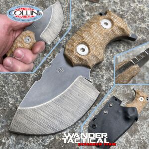 Wander Tactical - Tryceratops - Raw & Brown Micarta - couteau personnalisé