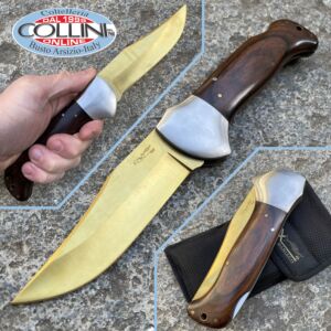 Fox - Couteau d'extérieur Forest 577T en pakkawood et revêtement titane - 11cm - couteau vintage