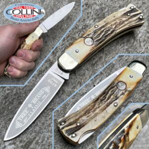 Boker - Couteau Tree Brand Classic Hunter 4100 - Burnt Stag - couteau vintage