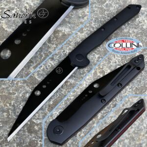 Sandrin knives - Couteau TCK 2.0 Slipjoint - Lame en carbure de tungstène - Revêtement noir DLC - couteau