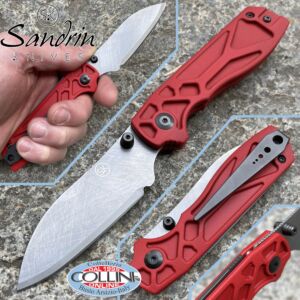 Sandrin knives - Couteau Torino - Recoil Lock - Lame en carbure de tungstène - G-10 Rouge - couteau