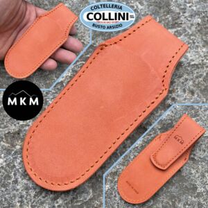 MKM - Étui de poche magnétique - cuir orange - accessoires de couteaux