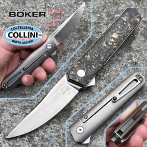 Boker Plus - Kwaiken Compact Flipper Marble Carbon Copper par Lucas Burnley - 01BO196 - couteau