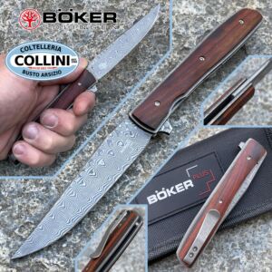Boker Plus - Couteau Urban Trapper Cocobolo Damascus par Brad Zinker - 01BO176DAM - couteau pliant
