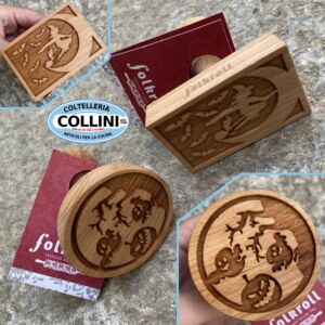 Folkroll - Tampon à biscuits en bois gravé - motifs assortis