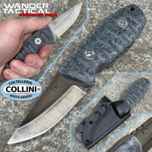 Wander Tactical - Menoceras - Acier D2 - Iron Wash & Black Micarta - couteau personnalisé