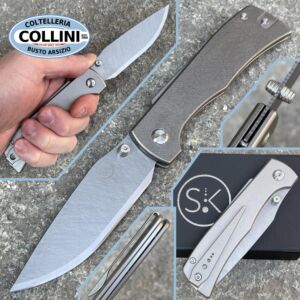 Sandrin knives - Couteau Monza Titanium - Verrouillage du recul - Lame en carbure de tungstène - couteau
