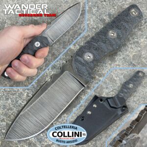 Wander Tactical - Couteau Scrambler - Finition Brute & Micarta Noir - couteau artisanal