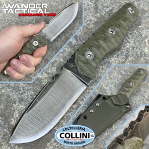 Wander Tactical - Scrambler - Raw & Green Micarta Noir - 6mm - couteau artisanal
