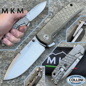 MKM - Maximo Flipper Knife Design by Bob Terzuola - Micarta Green - MK-MM-GCT - couteau