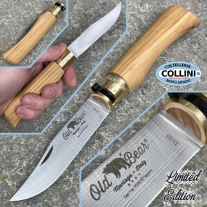 Antonini knives - Couteau Old Bear en SanMai VG10 à 67 couches - 21cm - olivier - Edition Limitée