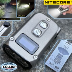 Nitecore - TINI2 Ti Titanium - Porte-cles rechargeable par USB - 500 lumens et 89 metres - Torche a Led
