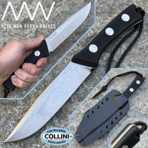 Acta Non Verba - P300 - Sleipner stonewashed - G10 noir et Kydex - couteau