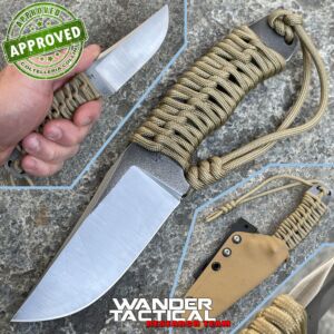 Wander Tactical - Prototype - COLLECTION PRIVEE - SanMai V-Toku2 & Desert Paracord - couteau personnalise