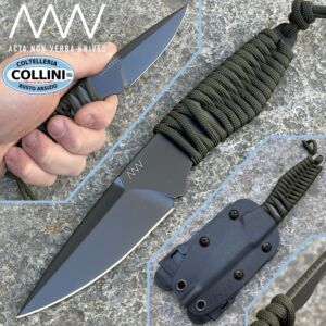 Acta Non Verba - P100 - Black DLC Sleipner - Paracord Olive - couteau