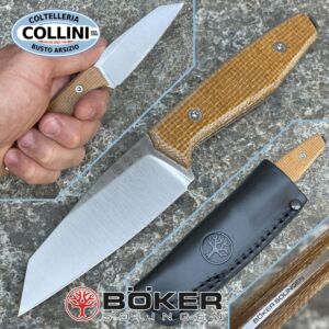 Boker - Daily Knives AK1 Reverse Tanto Moutarde Micarta - 123502 - couteau