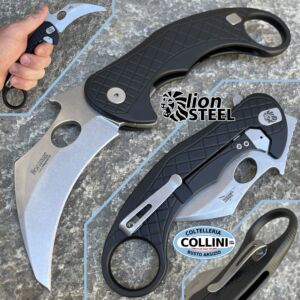 Lionsteel - L.E.One Flipper Karambit by Emerson - Black and Stonewashed - LE1 A BS - couteau