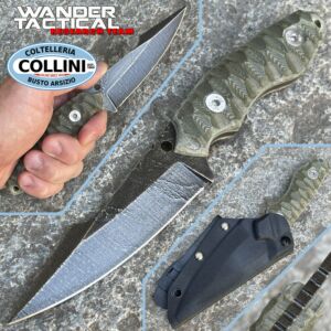 Wander Tactical - Couteau Barracuda - Ice Brush & Black Micarta - couteau personnalisé