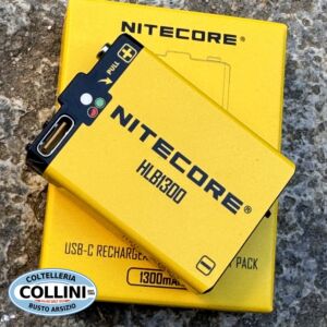 Nitecore - HLB1300 avec prise USB-C - Batterie rechargeable Li-Ion 3,7V 1300mAh pour UT27 et HA13