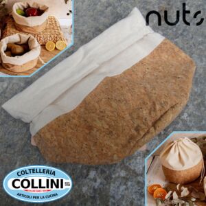 NUTS - Sacs à pain en liège et coton beige - 20cm