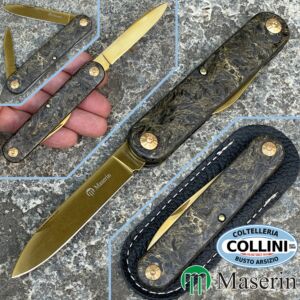 Maserin - Sessantesimo - FatCarbon & Gold HNCF - 195/SUPERTiN - couteau