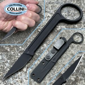 Bastinelli Knives - Couteau Picoeur Noir Doug Marcaida - Couteau de cou Scalpel Karambit
